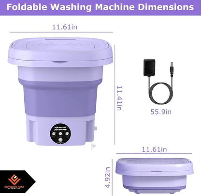 Portable Mini Washing Machine – Compact Foldable Washer for Home, Travel and Baby Clothes UAE