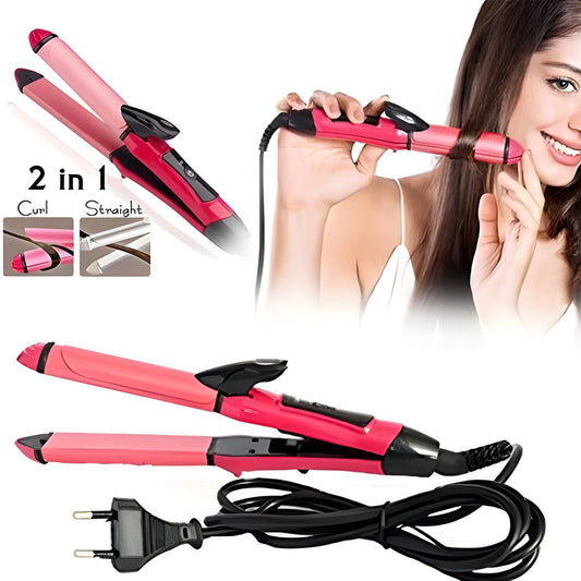 2-in-1 Hair Straightener & Curler | Salon-Quality Styling at Home | All Hair Types