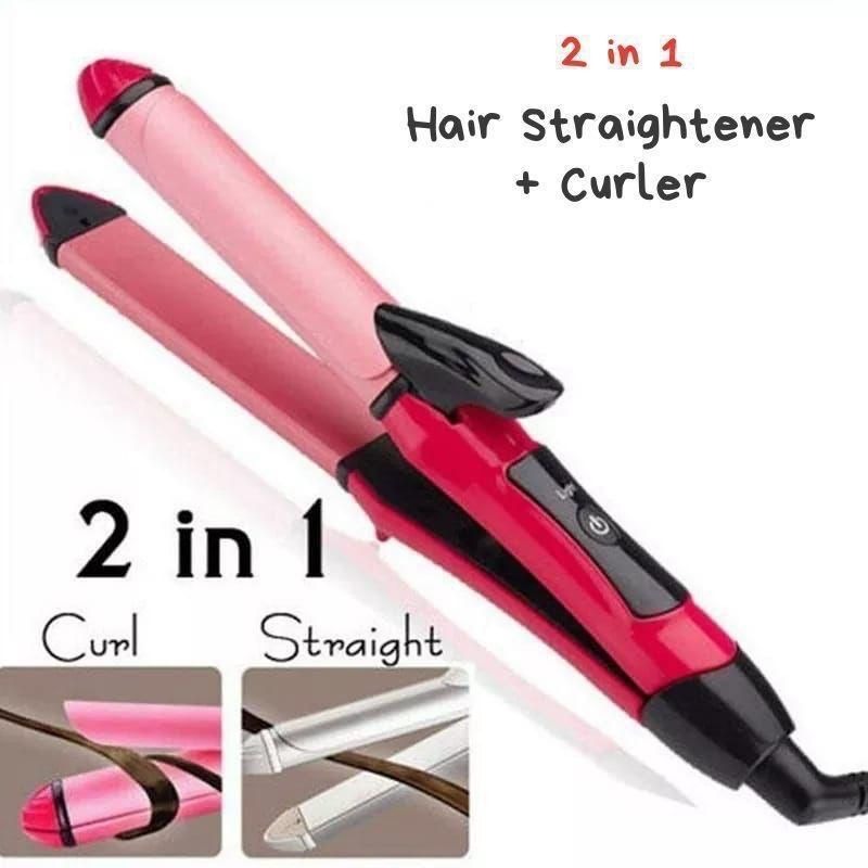 2-in-1 Hair Straightener & Curler | Salon-Quality Styling at Home | All Hair Types
