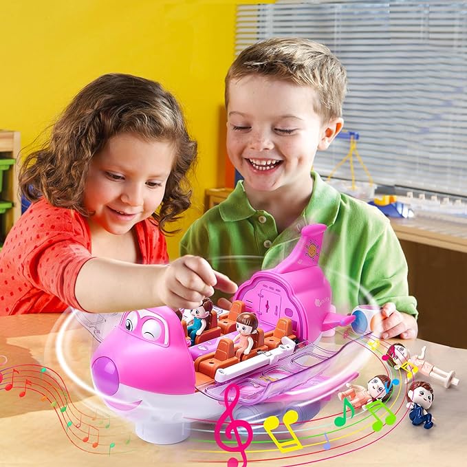 Rotating Electric Airplane Toy – 360° Lights & Sounds | Kids Gift UAE