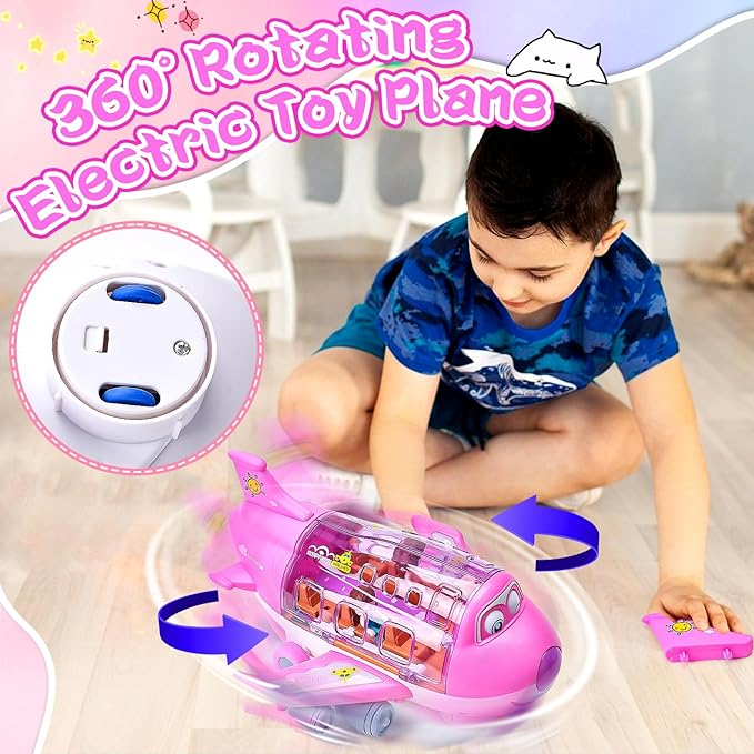 Rotating Electric Airplane Toy – 360° Lights & Sounds | Kids Gift UAE
